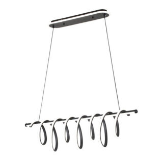 Colgante Premium Negro 157w 3000-4000-6000k 13884lm  C/luz Ambiente Remoto Y Reg.intensidad Regx90x26cm