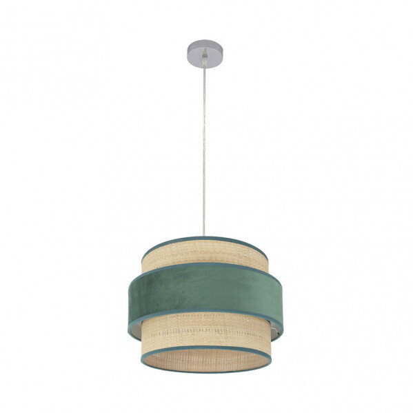 Colgante Reyes 1xe27 Cromo/natural-verde Regx40x40 Cm - Image 2