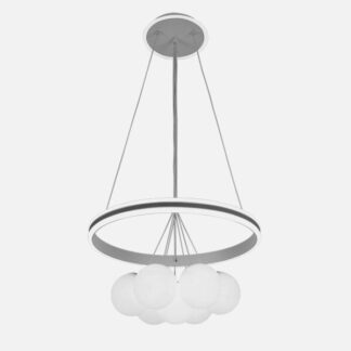 Colgante Rodano Blanco/gris 104w 3000-4000-6000k  Regx50x50cm 8320lm C/remoto,reg.intens