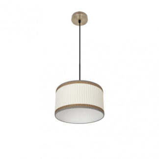 Colgante Soprano 1xe27 Cuero/beis Regx30x30 Cm