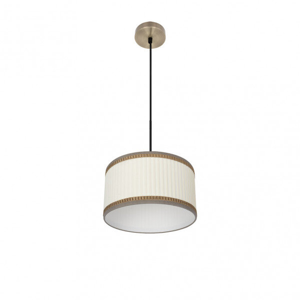 Colgante Soprano 1xe27 Cuero/beis Regx30x30 Cm