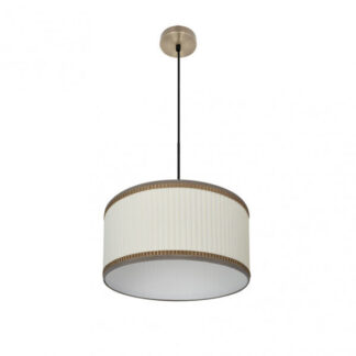 Colgante Soprano 1xe27 Cuero/beis Regx40x40 Cm
