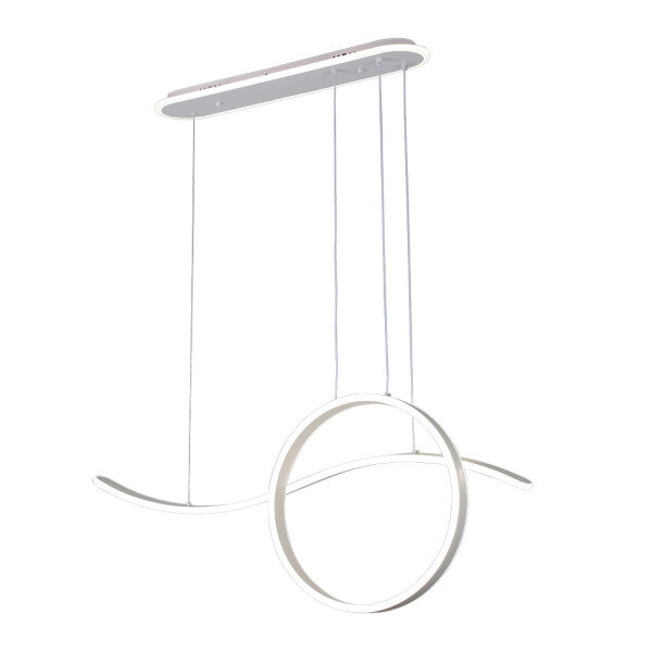 Colgante Style Blanco 205w 3000-4000-6000k 17940lm C/luz Ambiente Remoto Y Reg.intensidadad Regx100x15cm