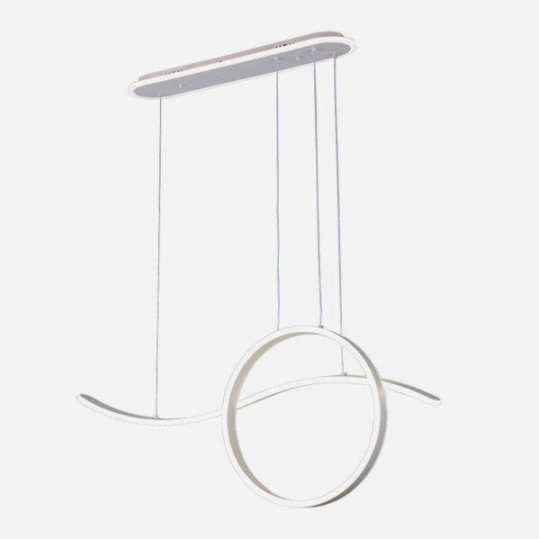 Colgante Style Blanco 205w 3000-4000-6000k 17940lm C/luz Ambiente Remoto Y Reg.intensidadad Regx100x15cm - Image 2