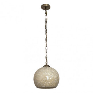 Colgante Tenor 1xe27 Cuero/Ambar Mosaico Regx30x30 Cm