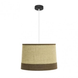 Colgante Tietar 1xe27 Saco/marron  Regx40x40 Cm