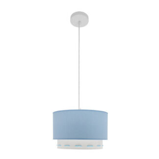 Colgante Trazos 1xe27 Celeste Regx30x30 Cm