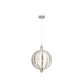 Colgante Trentino 1xe14 Blanco/haya Regx31x31cm