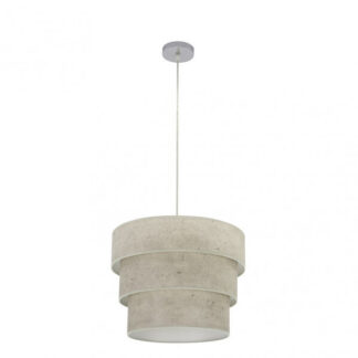 Colgante Triple Smile 1xe27 Cromo/cemento Gris Regx40x40 Cm
