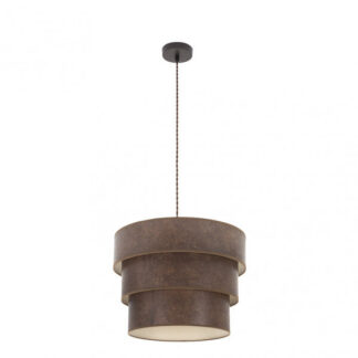 Colgante Triple Smile 1xe27 Marron/oxido Regx40x40 Cm