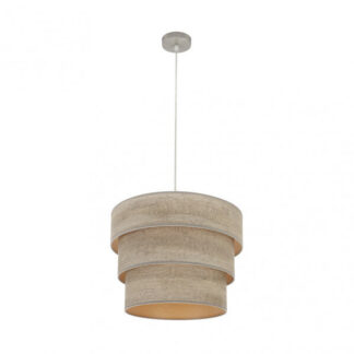 Colgante Triple Smile 1xe27 Niquel/madera Gris Regx40x40 Cm