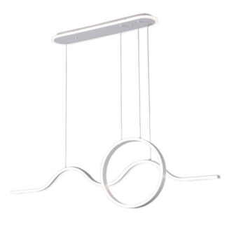 Colgante Year Blanco 177w 3000-4000-6000k 15756lm  C/luz Ambiente Remoto Y Reg.intensidad Regx120x15cm