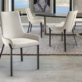DIANE-SILLA NEG BLANCA-HILO GRIS