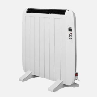 Emisor Termico Gaban 1200w X En Aluminio Blanco Remoto Lcd,temporizador Mural/portat.58,5x72x5,5 Cm