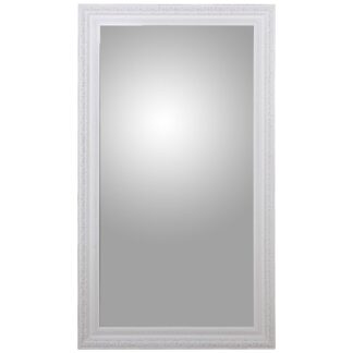 Espejo De Pared Blanco Decapémadera Eucalipto 90x4x160cm, Int:70x140cm