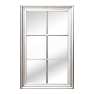 Espejo Pared Madera Eucalipto Plateado 70x4x110cm,cada Parte:26x30cm