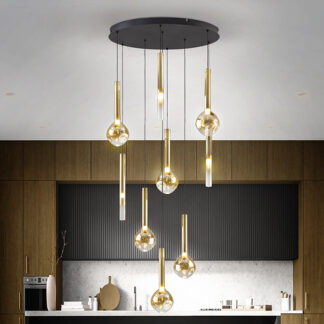 ESSENZA- LAMPARA 9L - NEGRO-DORADO
