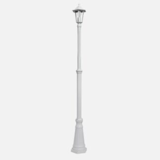 Farola Exterior Aluminio Auriga 1xe27 Blanco Ip44 220x20x20 Cm Regulable En Altura