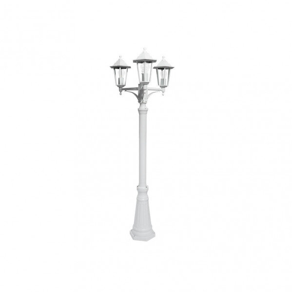 Farola Exterior Aluminio Auriga 3xe27 Blanco Ip44 220x62x62 Cm Regulable En Altura - Image 2