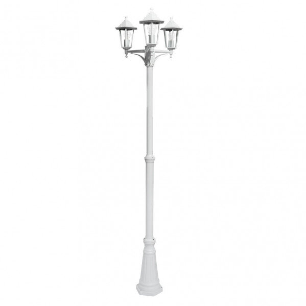 Farola Exterior Aluminio Auriga 3xe27 Blanco Ip44 220x62x62 Cm Regulable En Altura - Image 3