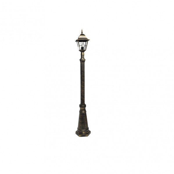 Farola Exterior Aluminio Bootes 1xe27 Neg/oro Ip44 220x18x18 Cm - Image 2