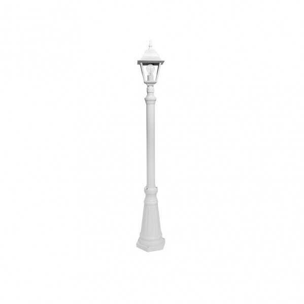 Farola Exterior Aluminio Spica 1xe27 Blanco Ip44 220x20x20 Cm Regulable En Altura - Image 2