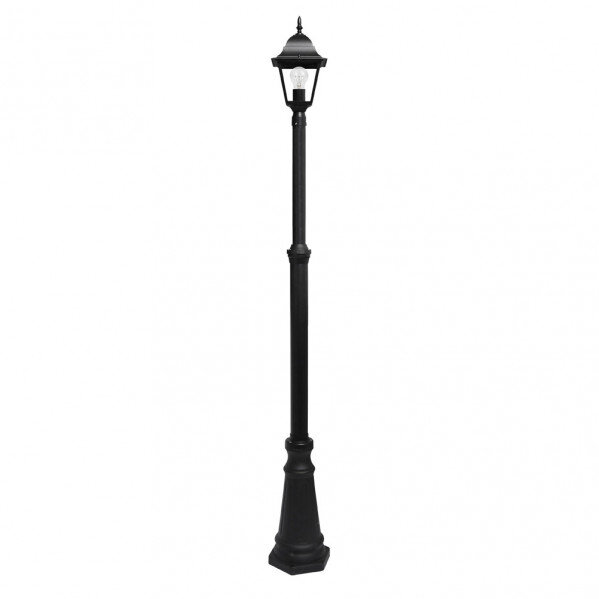 Farola Exterior Aluminio Spica 1xe27 Negro Ip44 220x20x20 Cm Regulable En Altura - Image 3