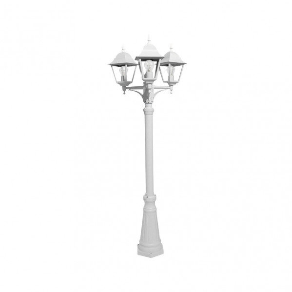 Farola Exterior Aluminio Spica 3xe27 Blanco Ip44 220x62x62 Cm Regulable En Altura - Image 2
