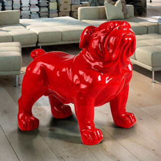 FIGURA GRANDE ·BULLDOG· ROJO