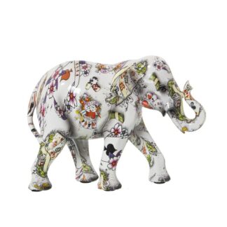 Figura Resina Elefante Decorado Casino 23x9x17cm