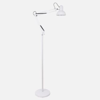 Flexo De Pie Articulable Rutilo 1xe27 Blanco 180x28x28 Cm