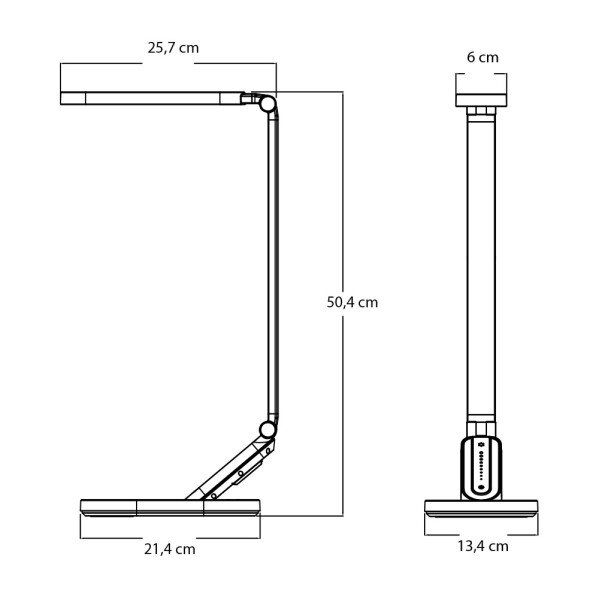 Flexo Enfoque 10w 3000-4000-65000k Blanc 900lm Usb Tactil, Memoria,int.reg.,47,3x13,6x21,8cm - Image 3