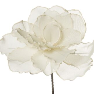 Flor Artificial 100 Cm Blanco, Poliester+eva+papel Ø40x100cm, Material:arpillera