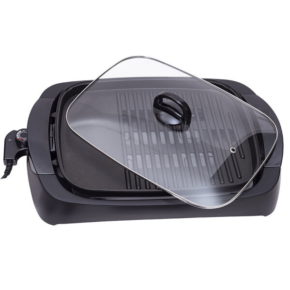 Grill Parrilla Electrica 3000w Reg.temperatura,antiadherente C/tapa De Vidrio Y Espatula 12x51x32 Cm - Image 4