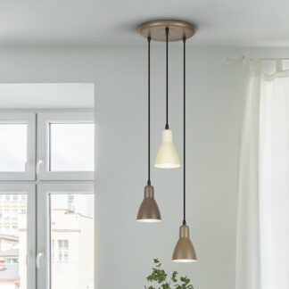 I3-AFRA- LAMPARA 3L -MARRON/CREMA