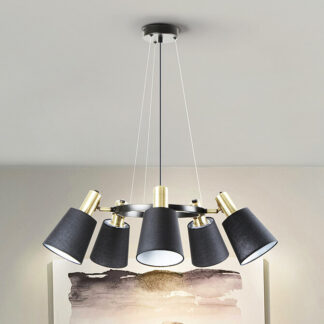 I3-GISELA- LAMPARA 5L NEGRO-LATON