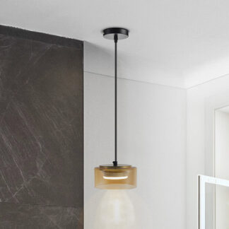 I3-OLAIA- LAMPARA 1L NEGRO-AMBAR