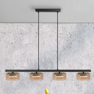 I3-OLAIA- LAMPARA 4L NEGRO-AMBAR