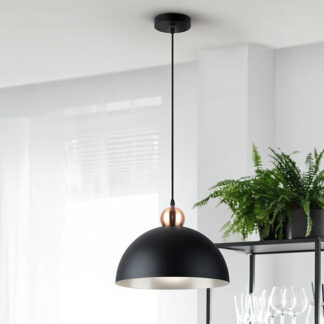 I3-POLO- LAMPARA 1L -NEGRO/COBRE