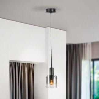 I3-VENIZE- LAMPARA 1L NEGRO-SMOKE