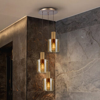 I3-VENIZE- LAMPARA 3L COBRE-AMBAR