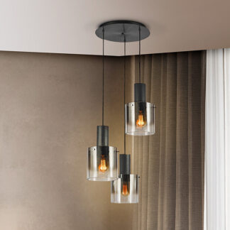 I3-VENIZE- LAMPARA 3L NEGRO-SMOKE
