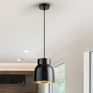 I3-VULCANO- LAMPARA 1L -NEGRO/ORO