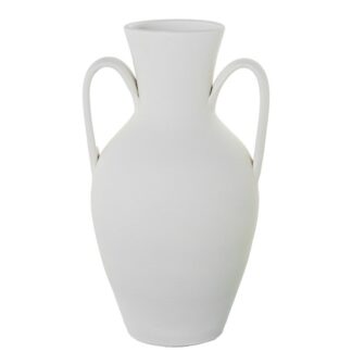 Jarron Ceramica 62cm C/asas Blanco Mate 39x33x62cm