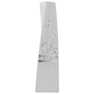 Jarrón Cerámica Plateado/blanco Ø12x51cm