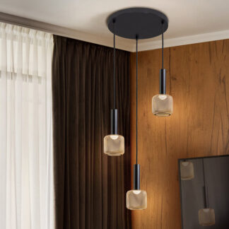LAMPARA 3L ·SINCRO· NEGRO/ORO