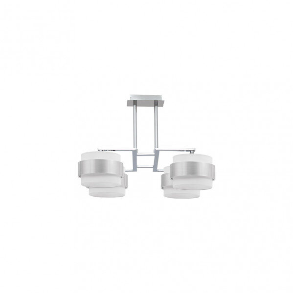 Lampara 4dh Bremen Cromo/blanco-plata 4xe14 Regx60x60 Cm