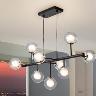 LAMPARA  9L·ALTAIS·NEGRO/CROMO
