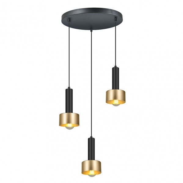 Lampara Allende 3xe27 Negro/oro Regx35x35 Cm - Image 2