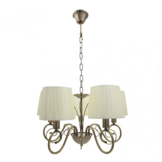 Lampara Amsterdam 5xe14 Cuero Regx45x45 Cm